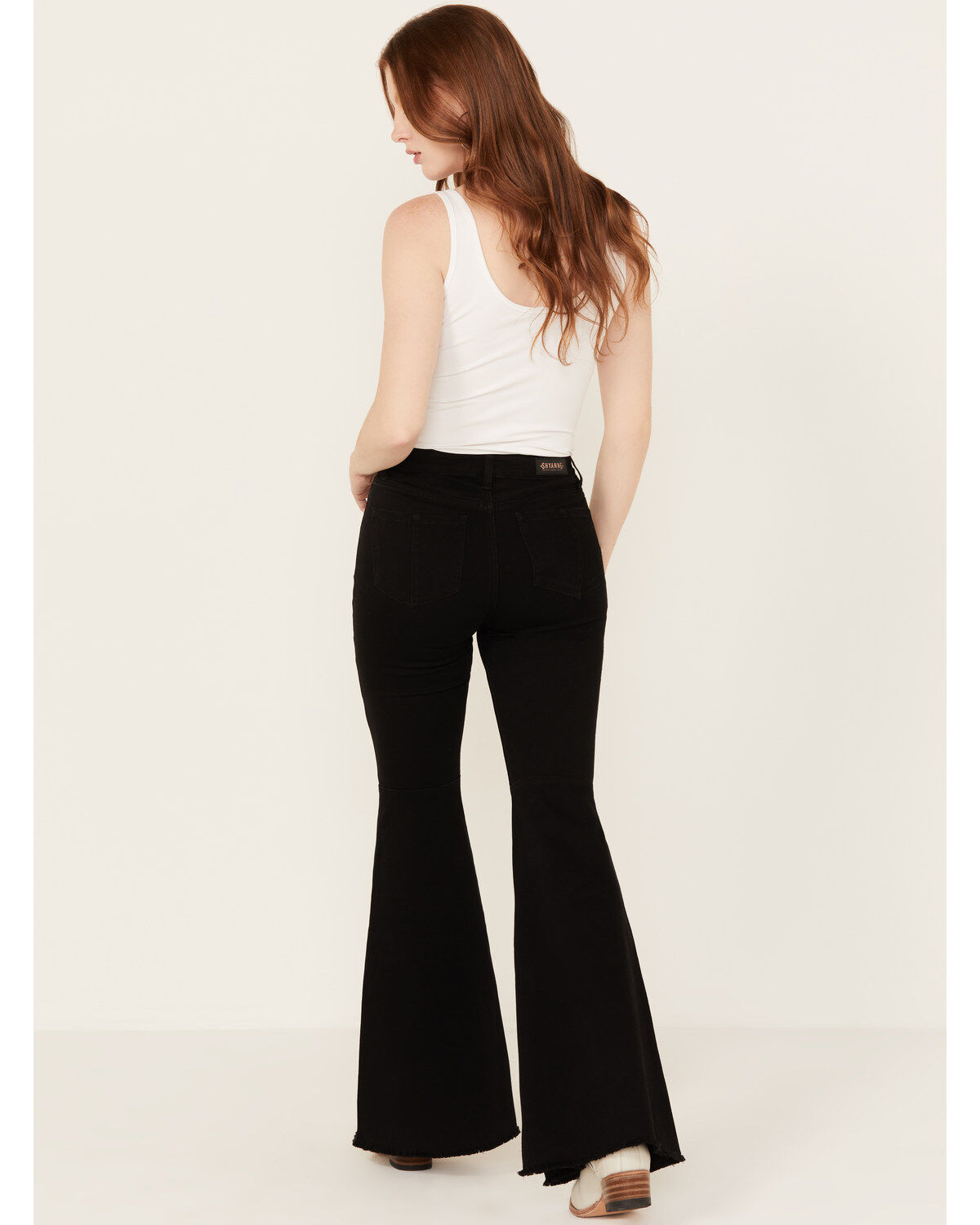 Shyanne Women's High Rise Destructed Super Flare Stretch Jeans