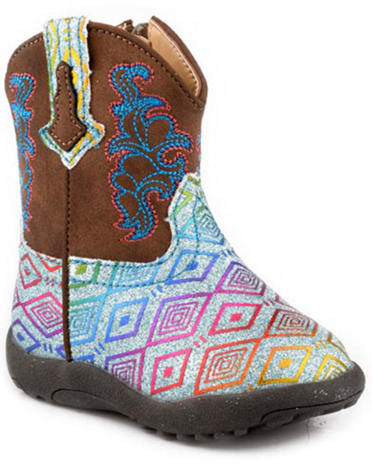 Roper Infant Girls' Cowbabies Glitter Maya Western Boots - Round Toe