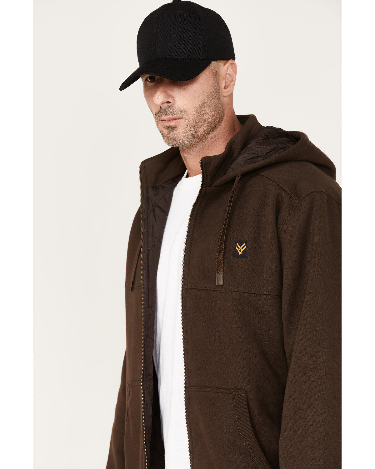 Hawx Men's Logo Quilted Hooded Zip Jacket