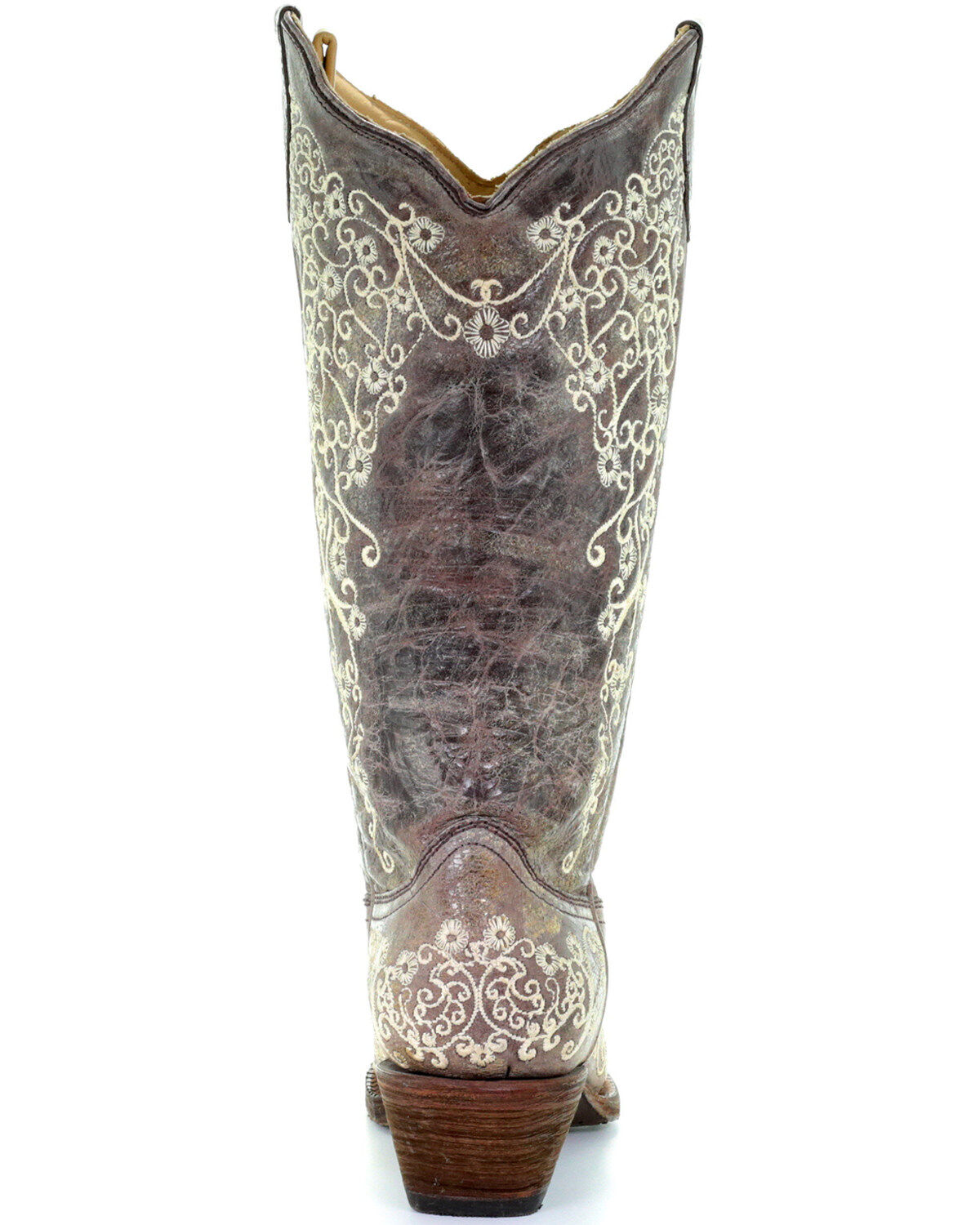 Corral Women's Crater with Bone Embroidery Western Boots - Snip Toe