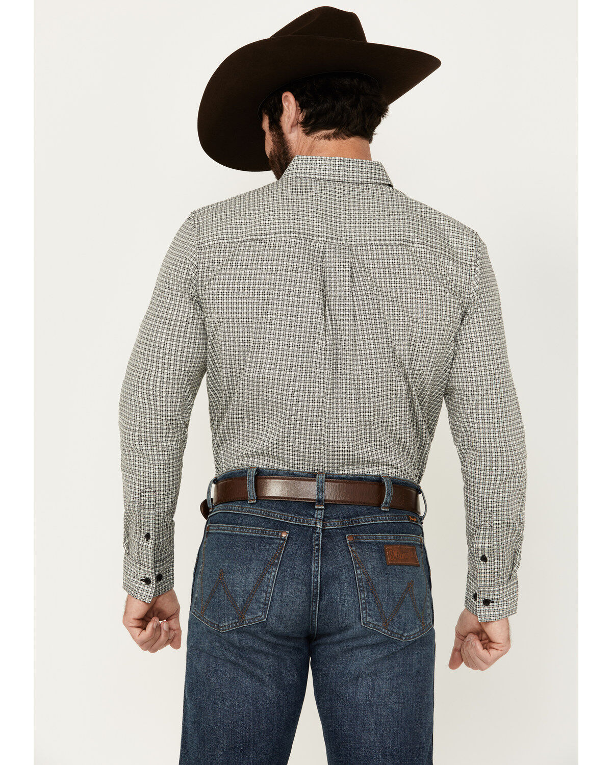 Cody James Men's Burro Checkered Print Long Sleeve Button-Down Shirt