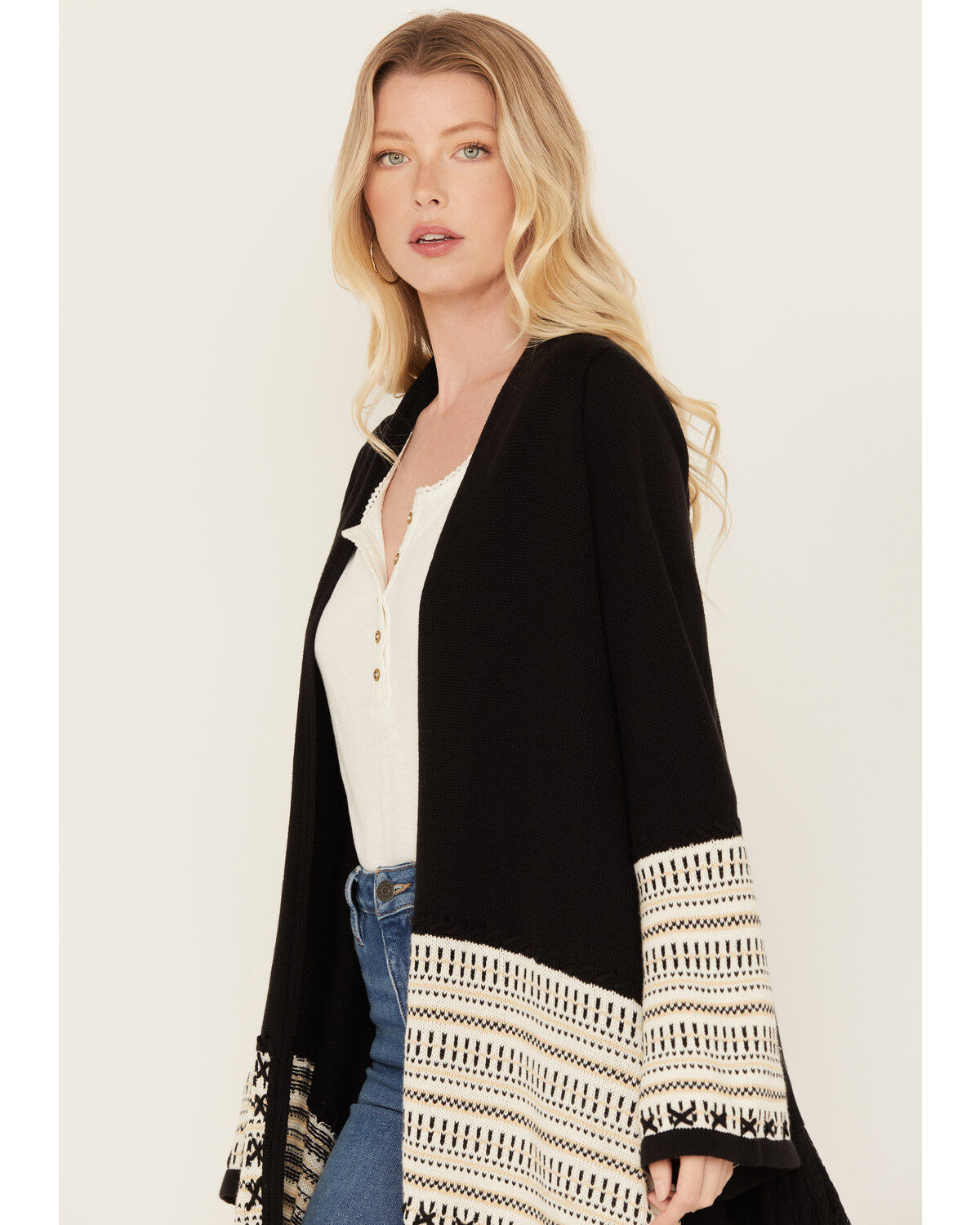 Shyanne Women's Cascade Fringe Border Cardigan