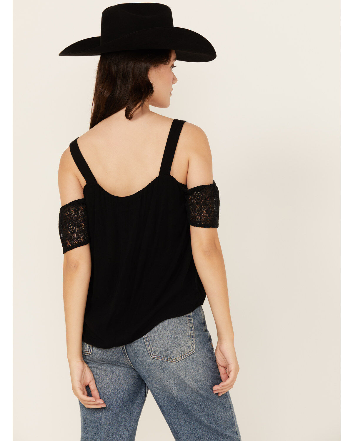 Jolt Women's Lace Cold Shoulder Tank