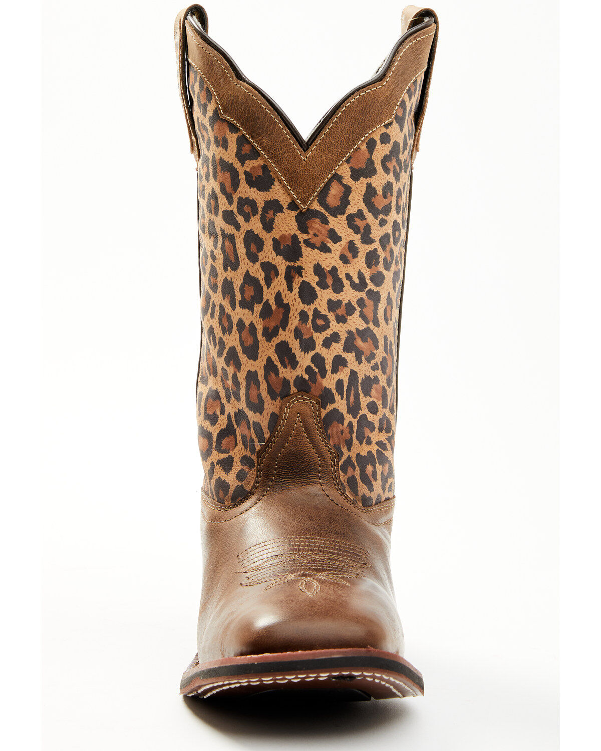 Laredo Women's Leopard Print Western Performance Boots - Broad Square Toe