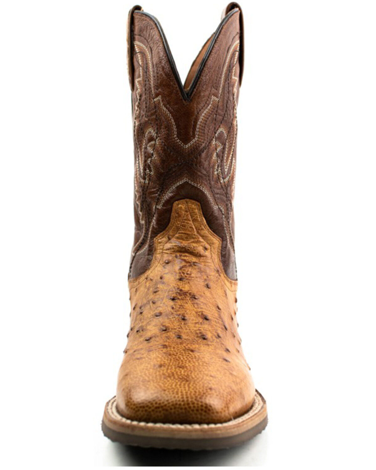 Dan Post Men's Saddle Hand Quill Ostrich Western Boots - Broad Square Toe
