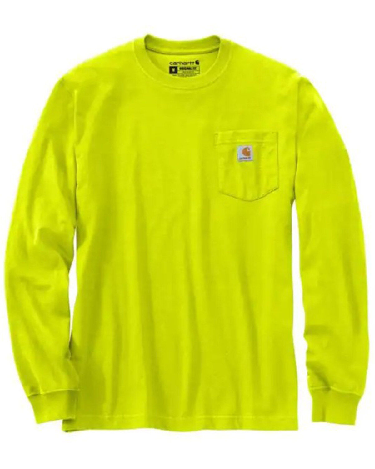 Carhartt Men's Loose Fit Heavyweight Long Sleeve Logo Pocket Work T-Shirt