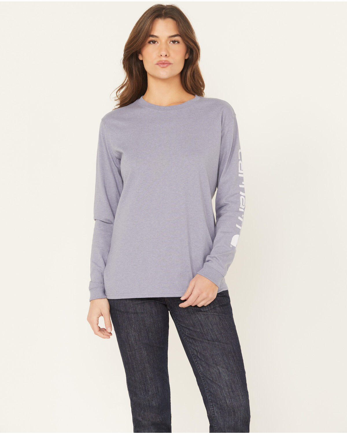 Carhartt Women's Loose Fit Heavyweight Long Sleeve Logo Graphic Work T-Shirt