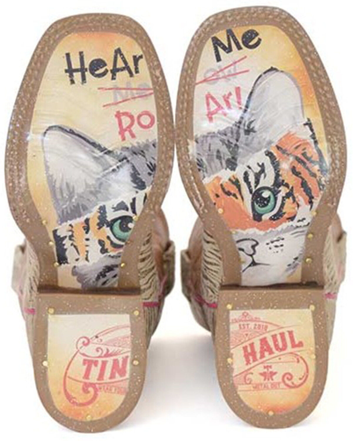 Tin Haul Boys' Golden Tiger Western Boots - Broad Square Toe