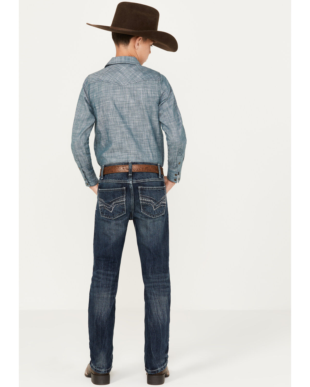 Wrangler 20X Boys' No.42 Canyon Lake Vintage Slim Bootcut Jeans