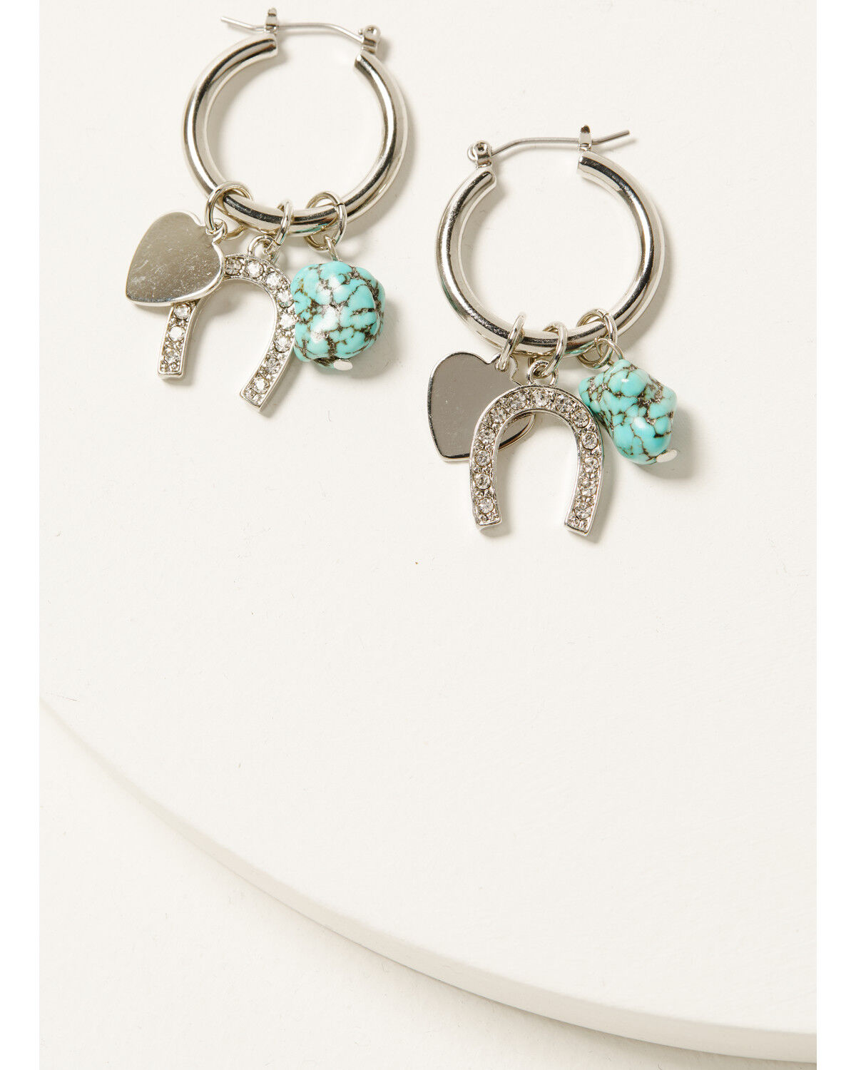 Shyanne Women's Dangle Charm Hoop Earrings