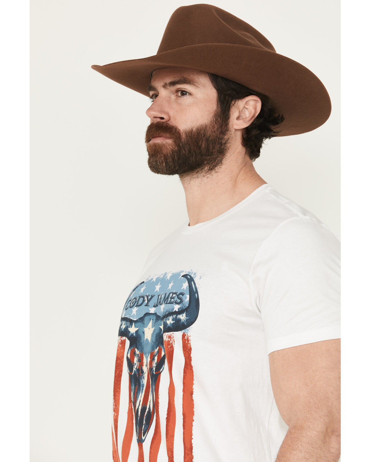Cody James Men's Heritage Steer Skull Short Sleeve Graphic T-Shirt