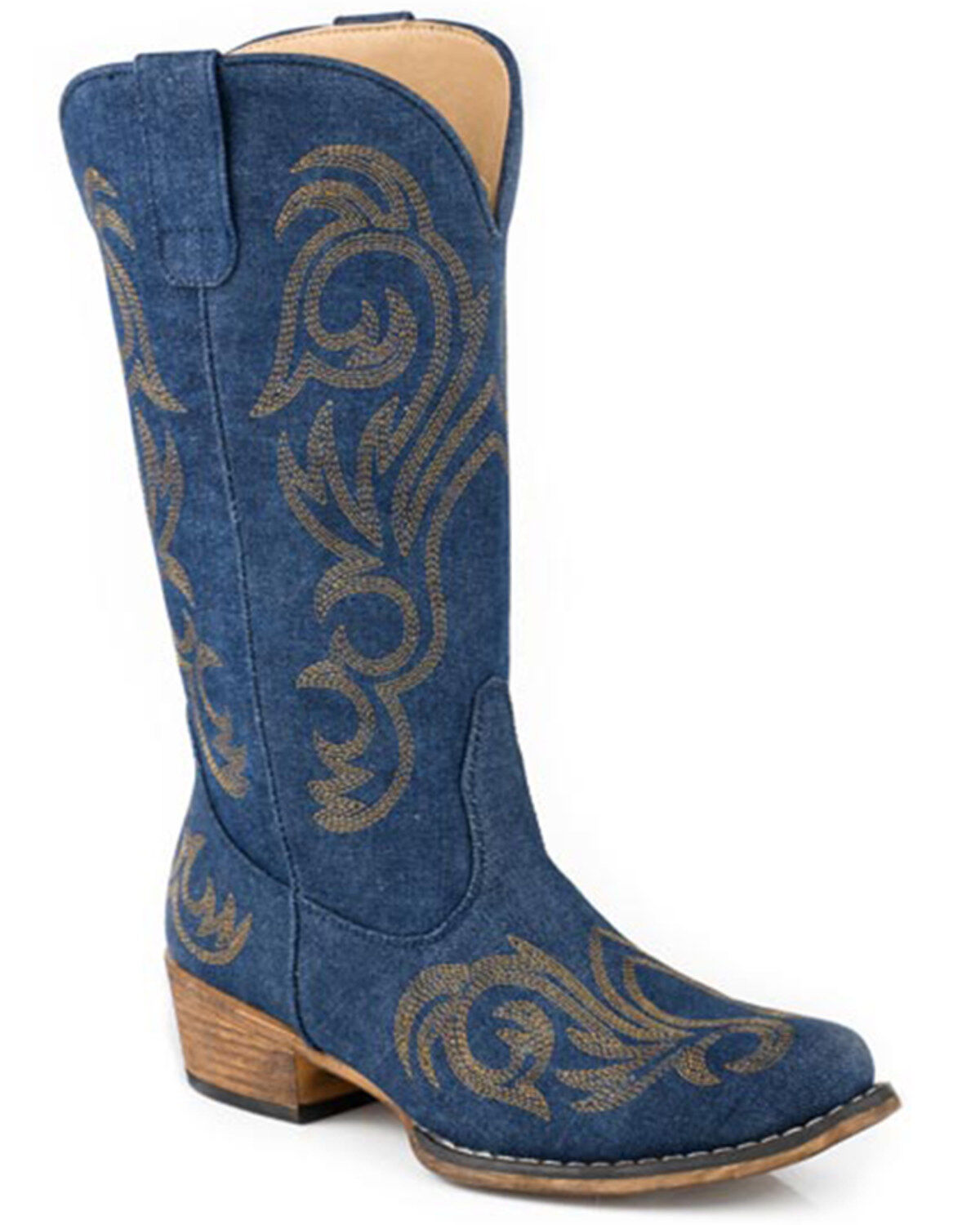 Roper Women's Riley Denim Western Boots - Snip Toe