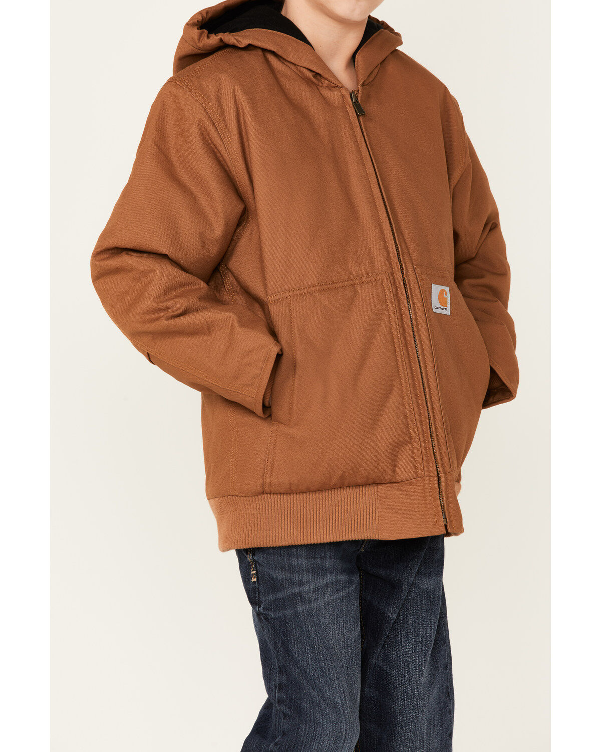 Carhartt Little Boys' Active Flannel Quilt Lined Hooded Jacket