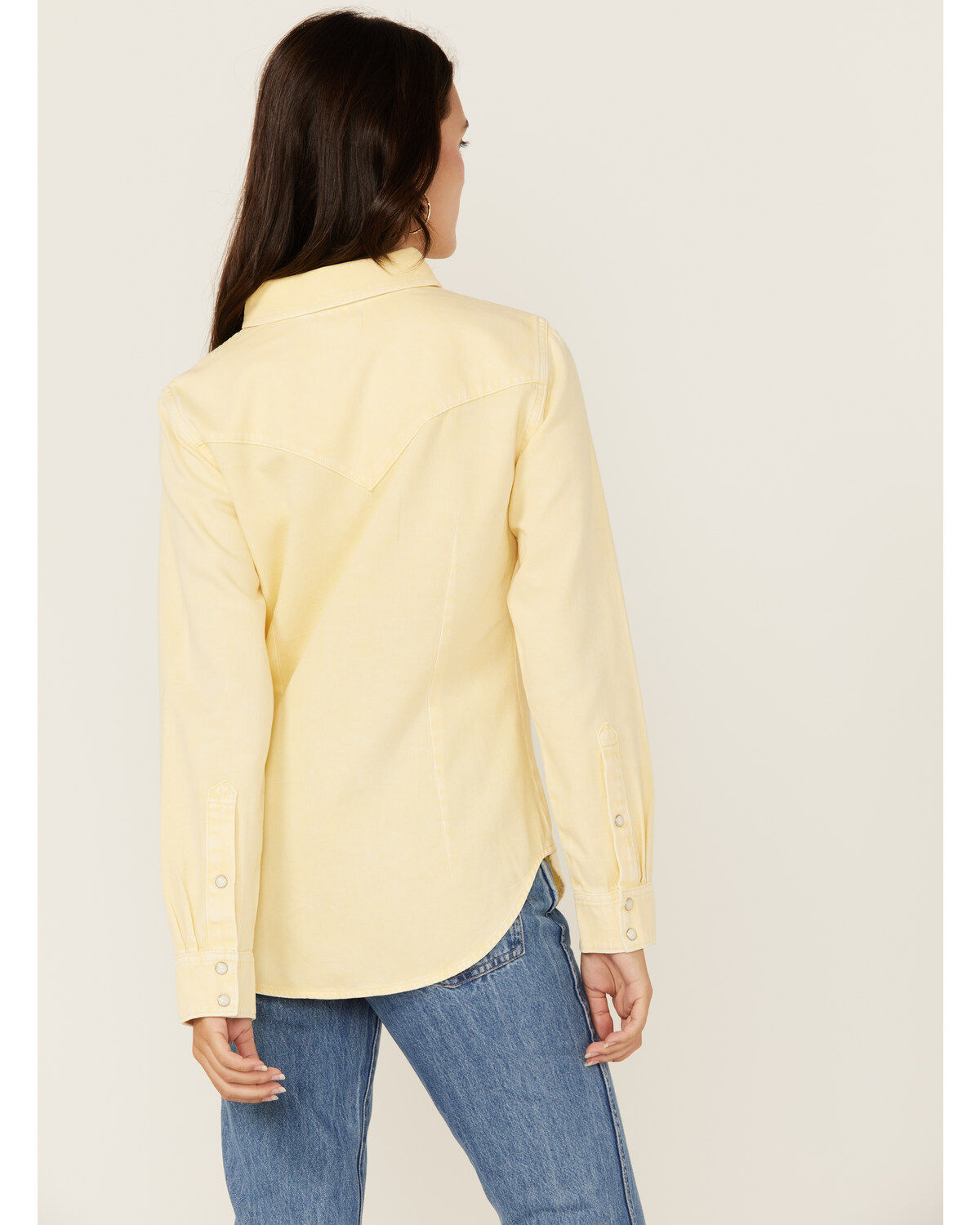 Wrangler Retro Women's Solid Long Sleeve Snap Western Shirt