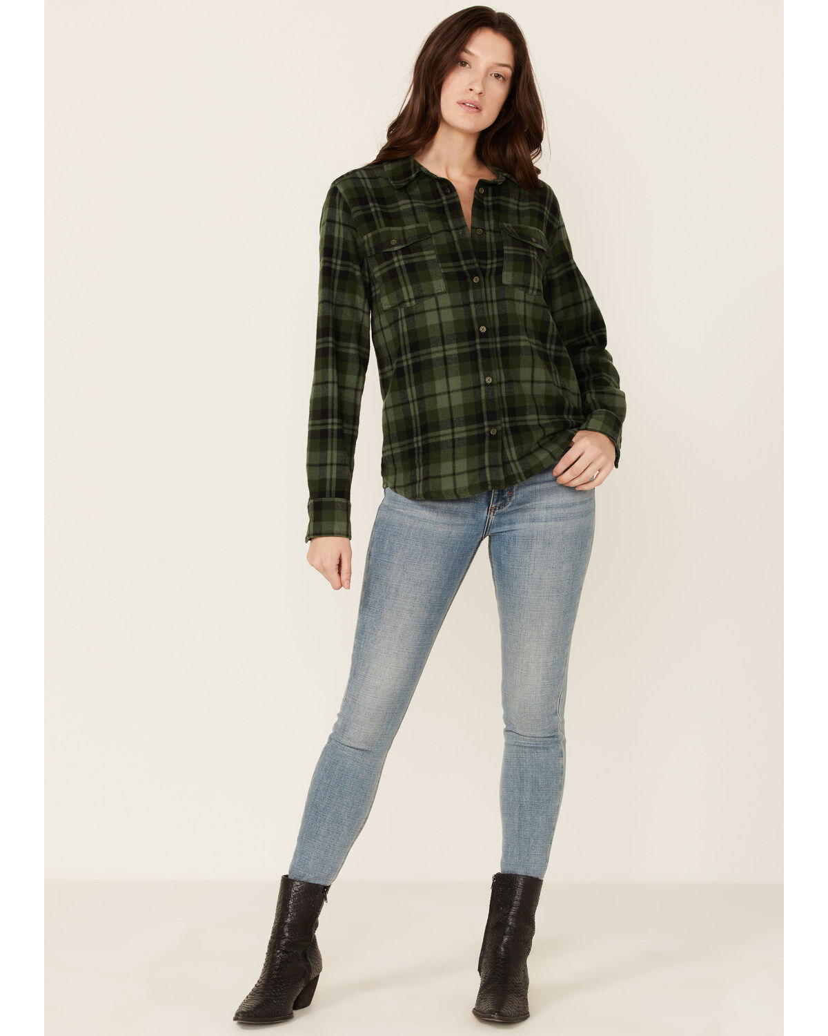 United By Blue Women's Plaid Responsible Button Down Western Flannel Shirt