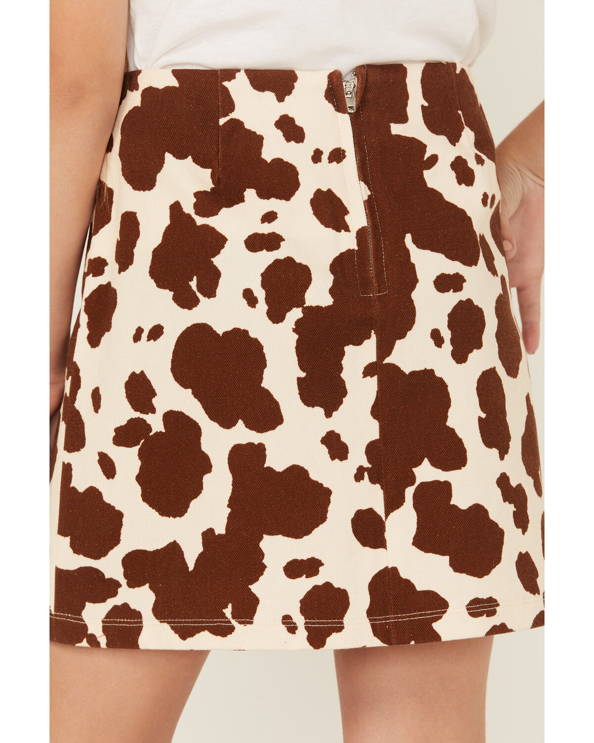 La La Land Girls' Cow Print Skirt