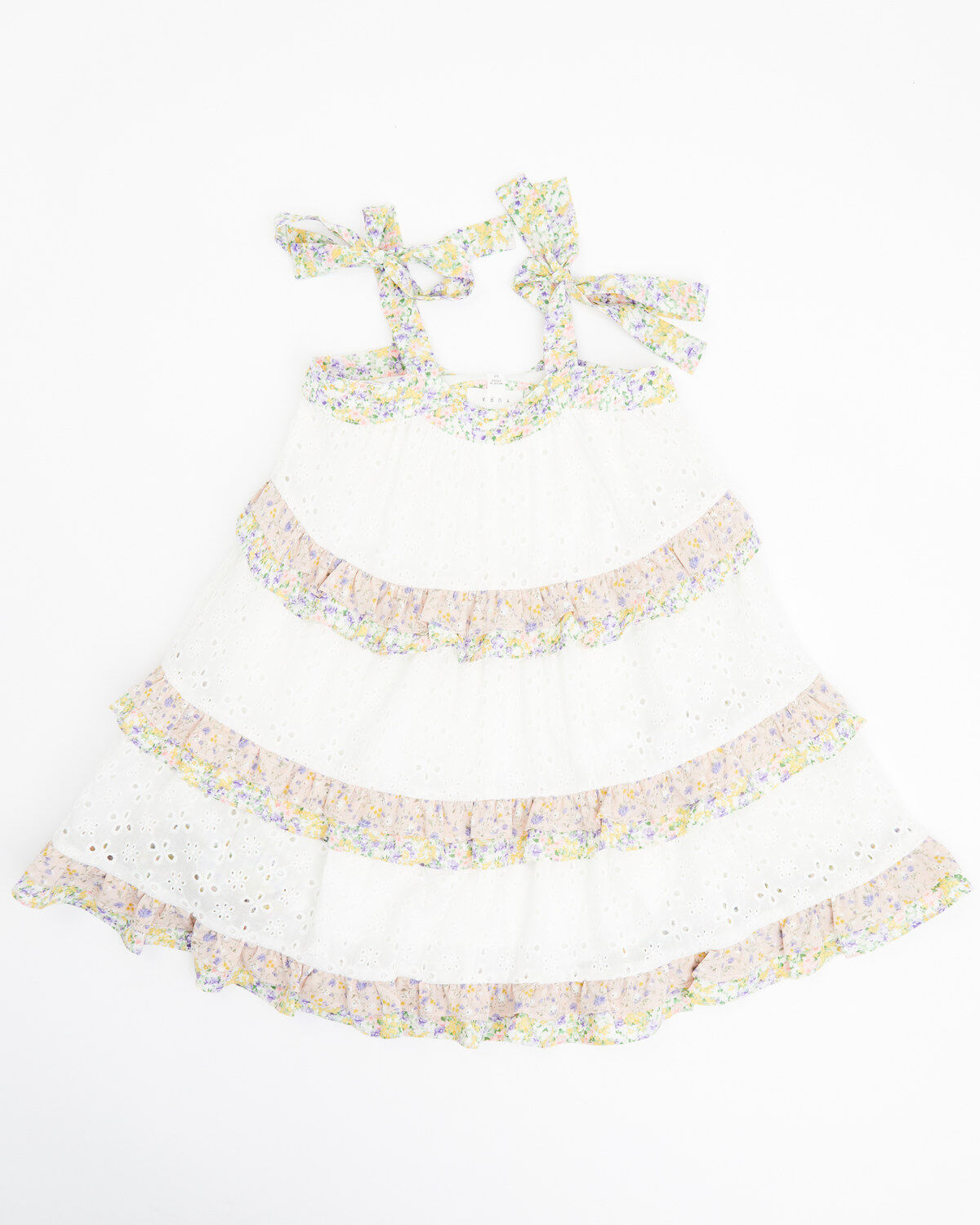 Yura Toddler Girls' Tiered Ruffled Eyelet Dress