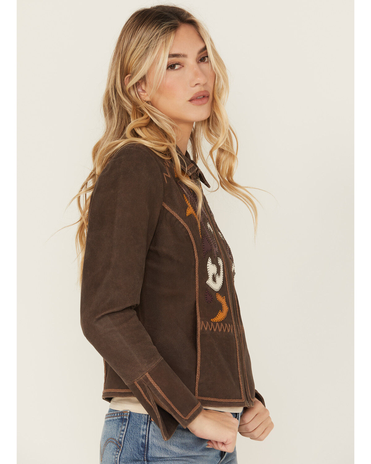 Shyanne Women's Washed Suede Leather Jacket