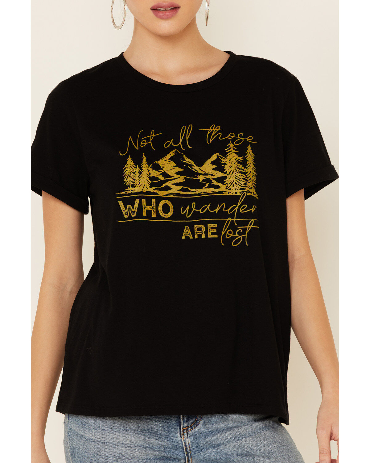Cut & Paste Women's Not All Those Who Wander Are Lost Graphic Short Sleeve Tee