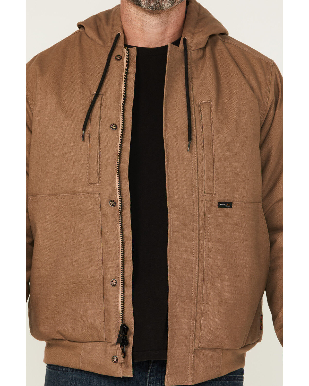 Hawx Men's FR Hooded Bomber Work Jacket