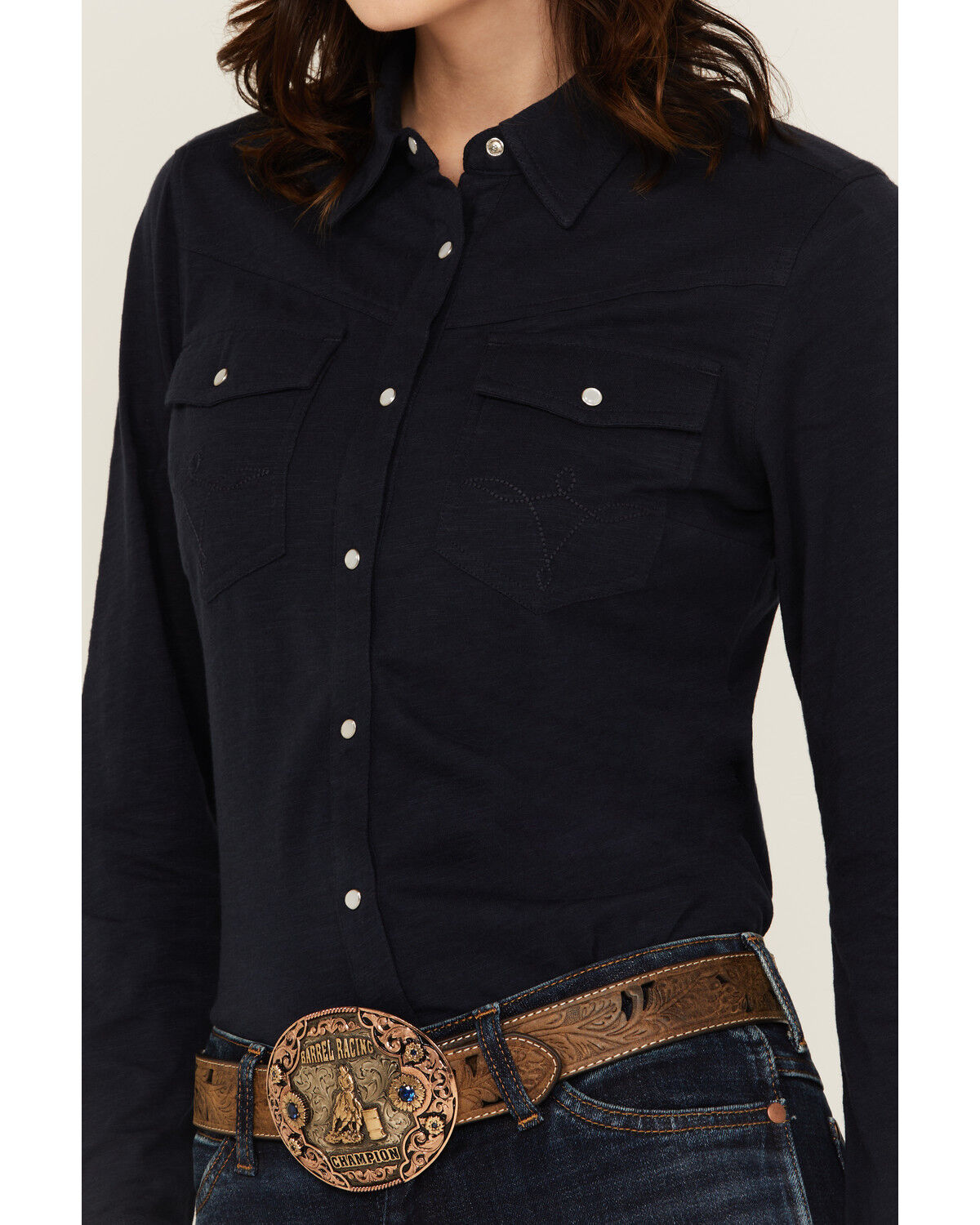 Shyanne Women's Solid Core Long Sleeve Snap Western Shirt