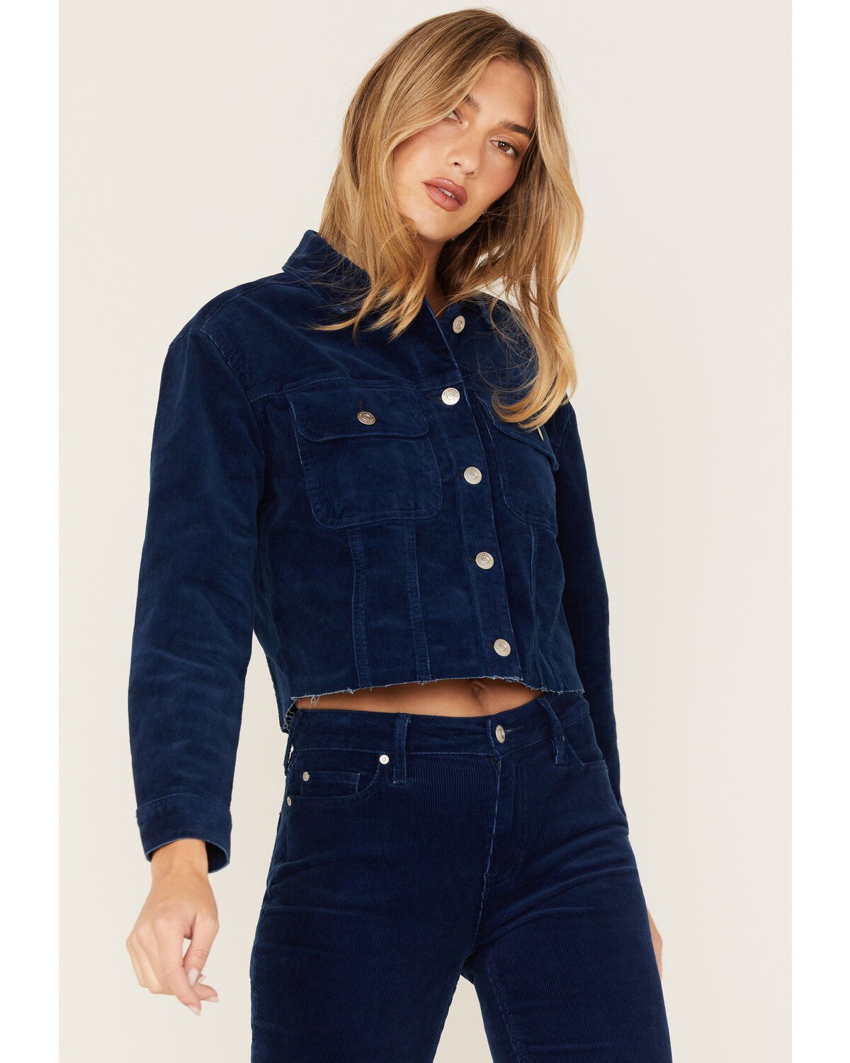 Cleo + Wolf Women's Cropped Corduroy Jacket