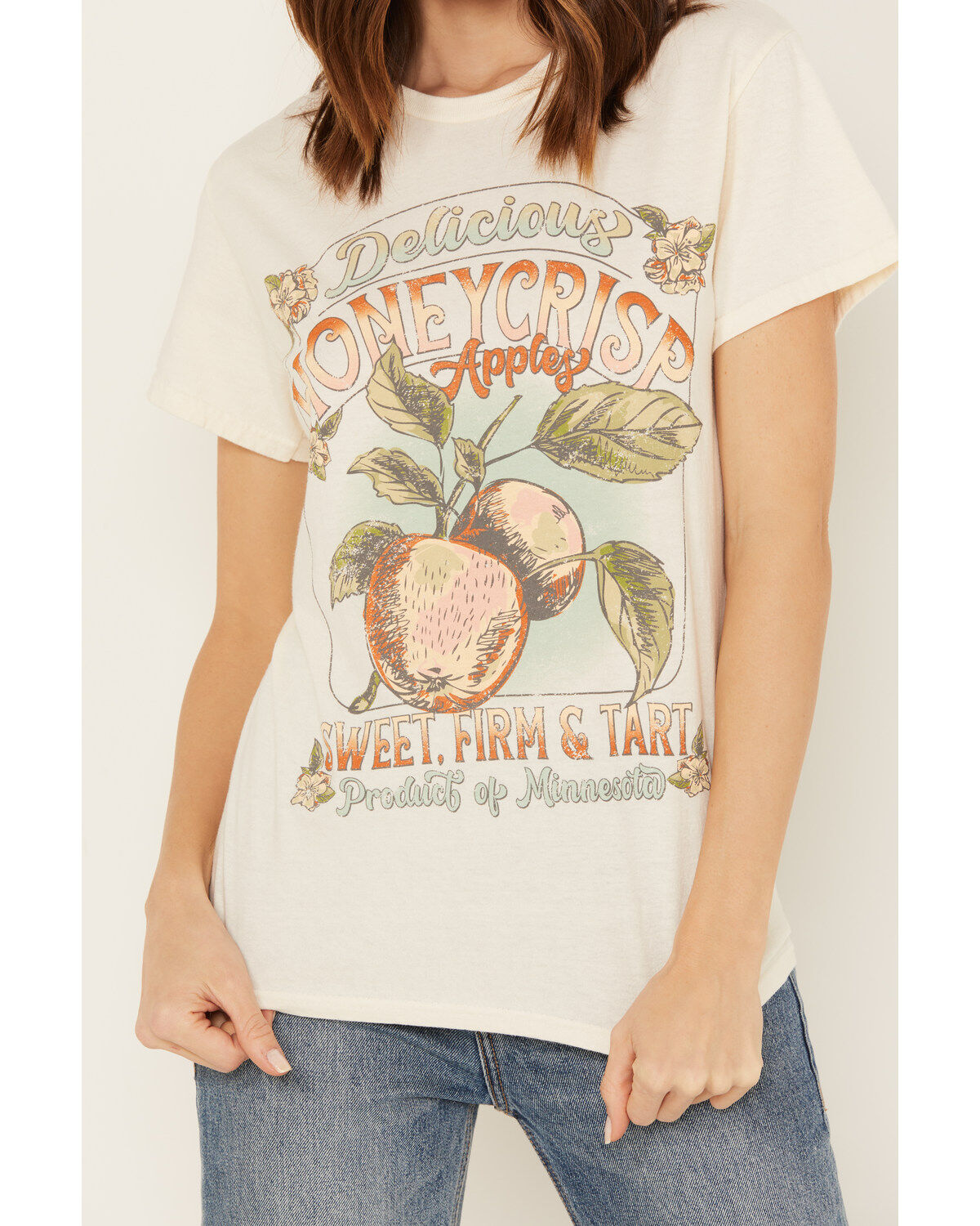 Youth in Revolt Women's Honeycrisp Apples Short Sleeve Graphic Tee