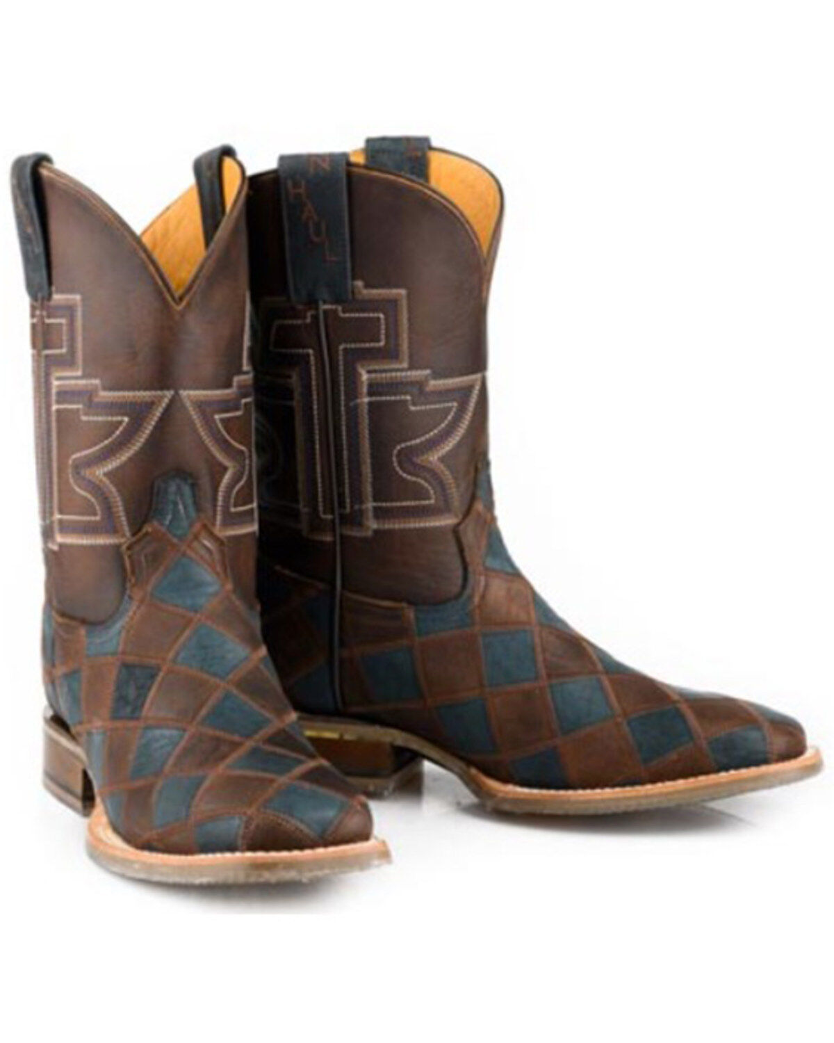 Tin Haul Men's Check Me Out Western Boots - Broad Square Toe