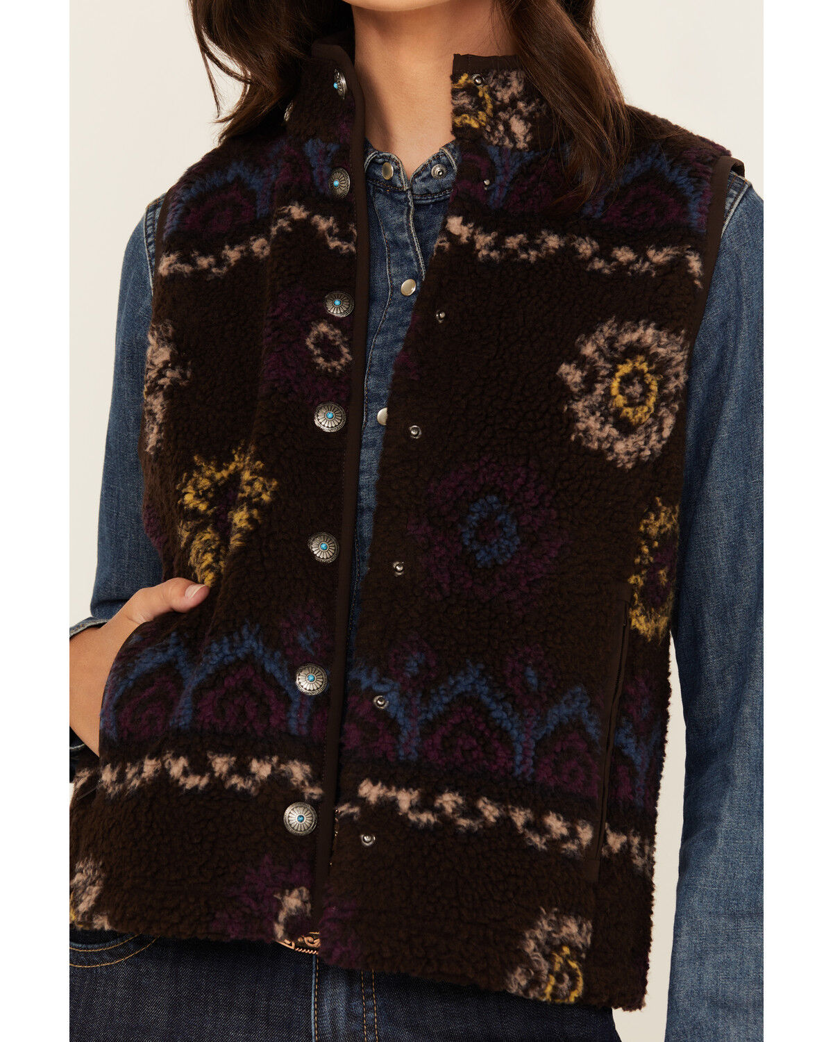 Shyanne Women's Printed Sherpa Vest