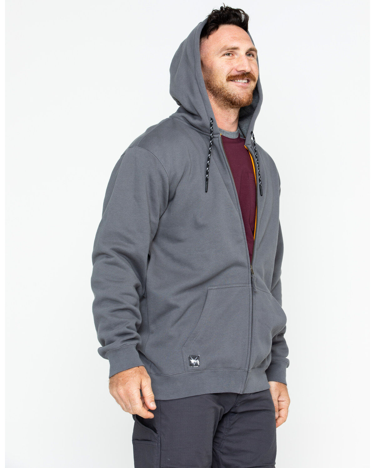 Hawx Men's Zip-Front Hooded Work Jacket