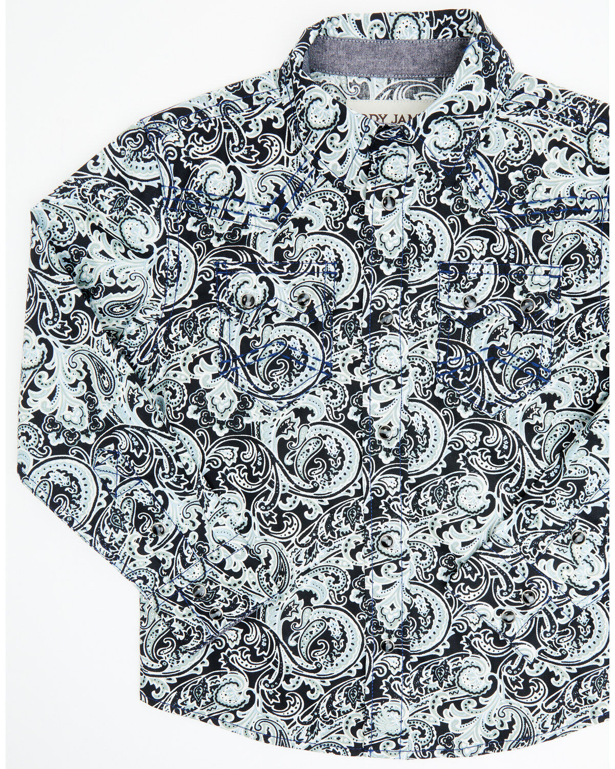 Cody James Toddler Boys' Showdown Paisley Print Long Sleeve Snap Western Shirt