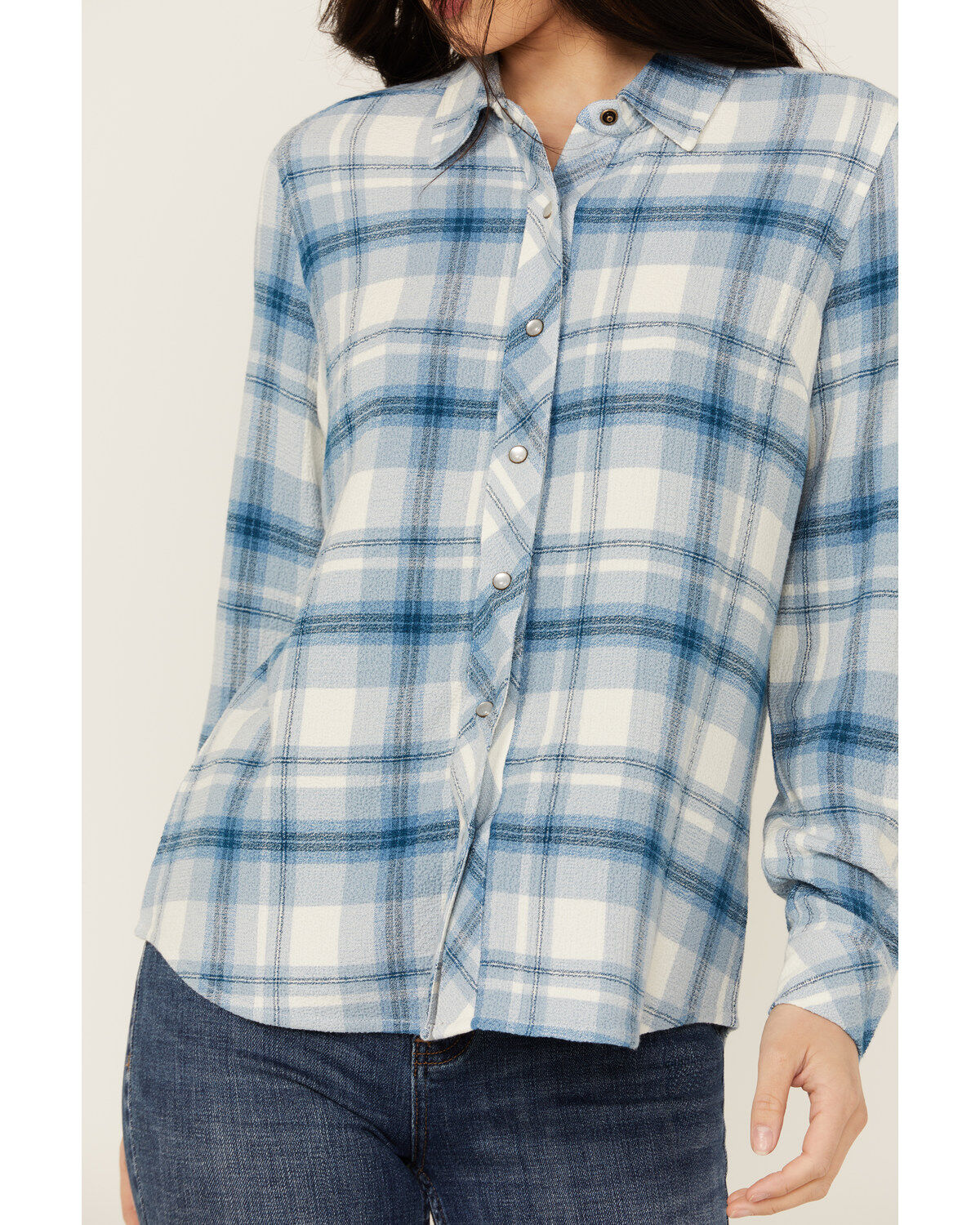 Idyllwind Women's Viola Plaid Print Long Sleeve Pearl Snap Western Shirt