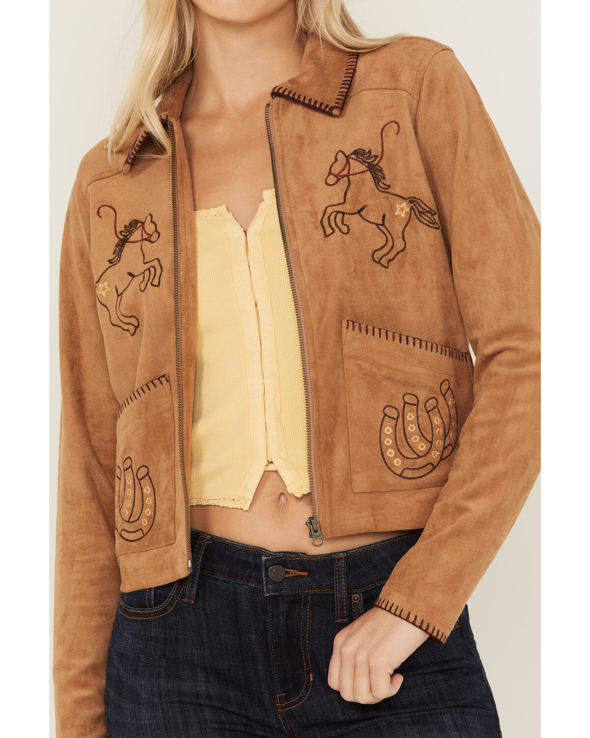 Idyllwind Women's Kileen Embroidered Faux Suede Jacket