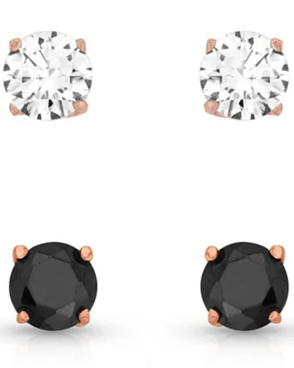 Montana Silversmiths Women's Opposites Attract Double Crystal Post Earring Set - 2 Piece