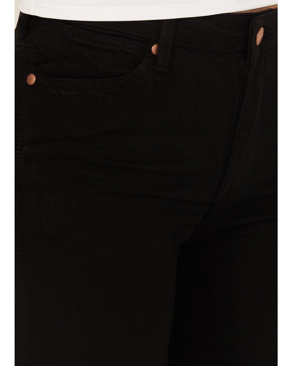 Wrangler Women's Midnight Ride Mid Rise World Wide Wide Leg Denim Jeans