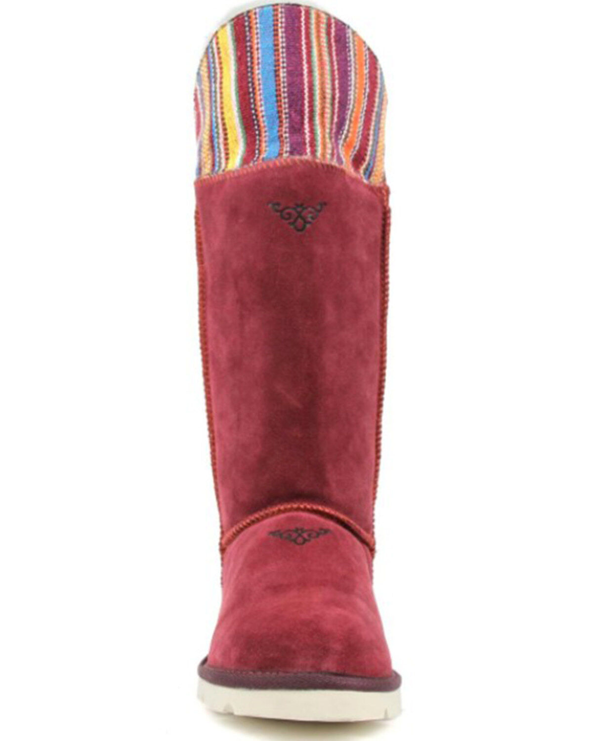 Superlamb Women's Mongol Serape Foldable Cuff Pull On Casual Boots - Round Toe