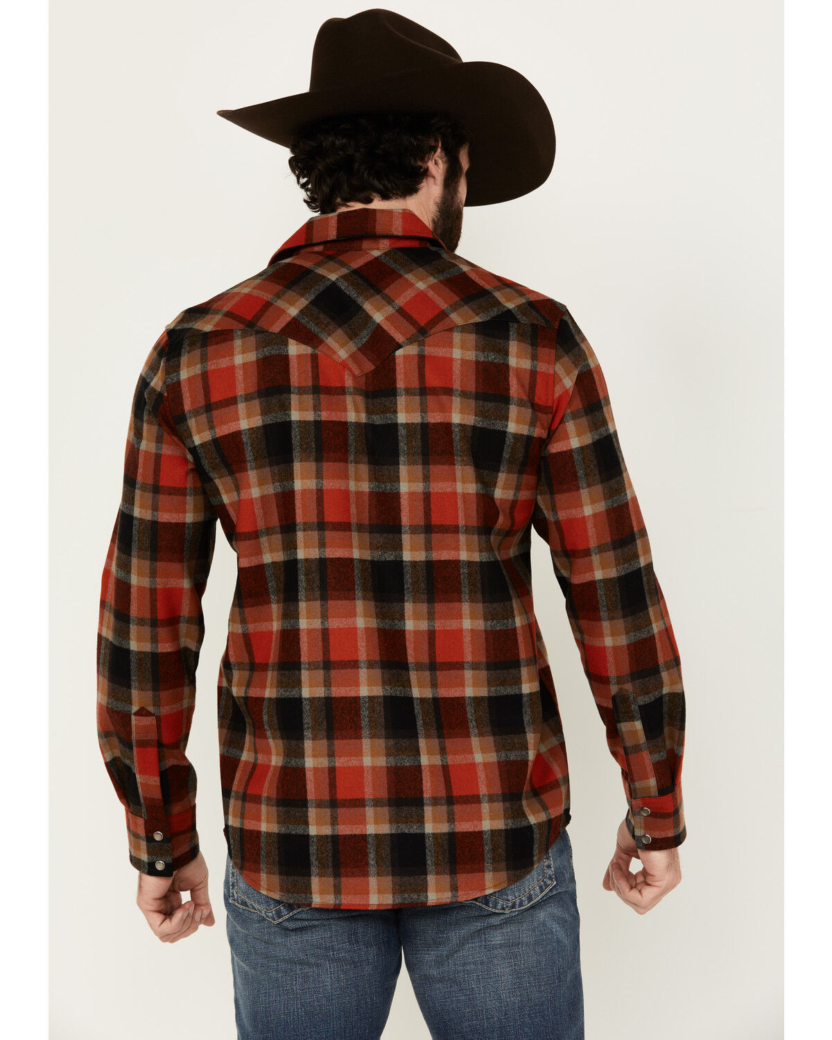 Pendleton Men's Canyon Plaid Print Long Sleeve Pearl Snap Western Shirt