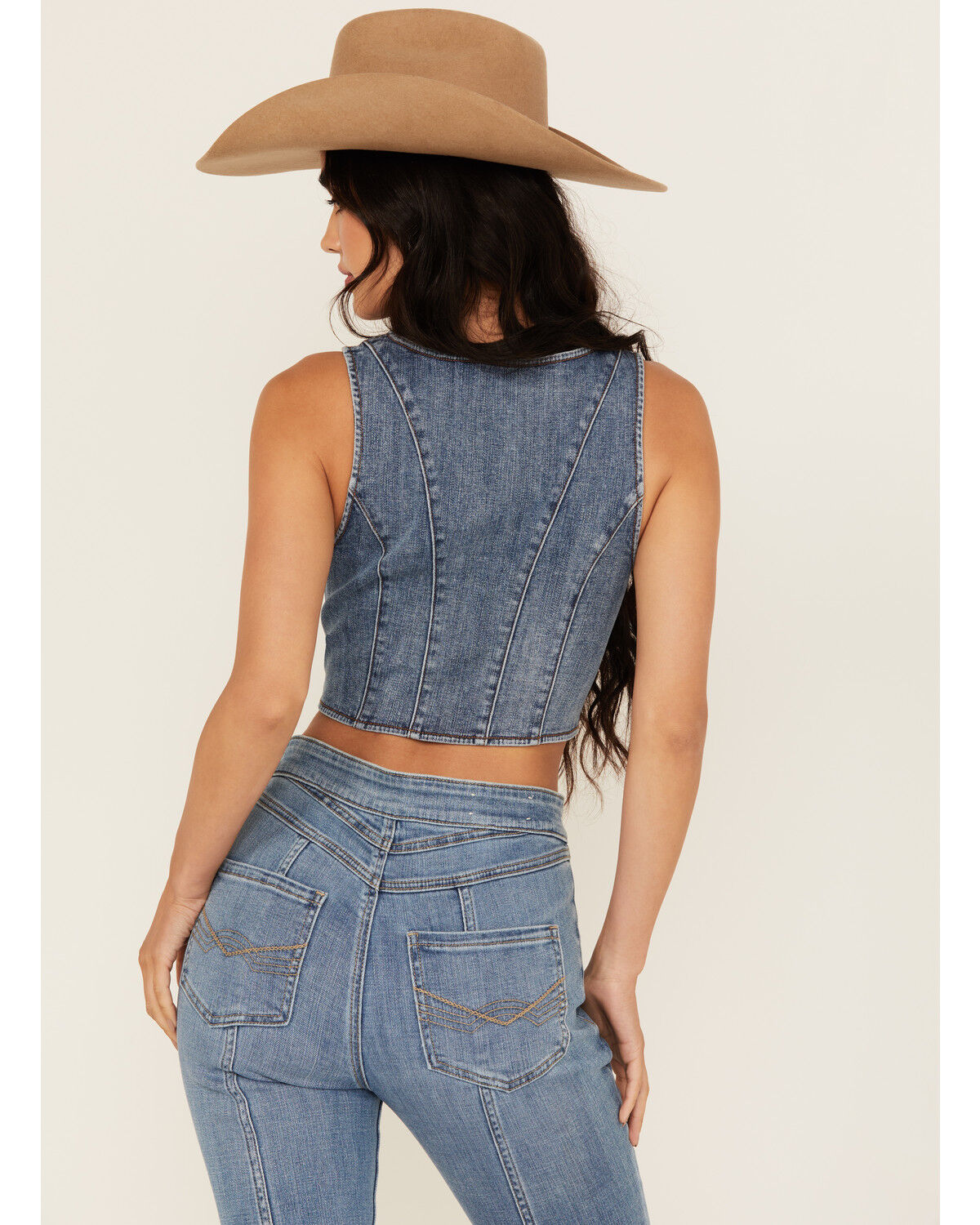 Idyllwind Women's Ivywood Medium Wash Stretch Denim Vest