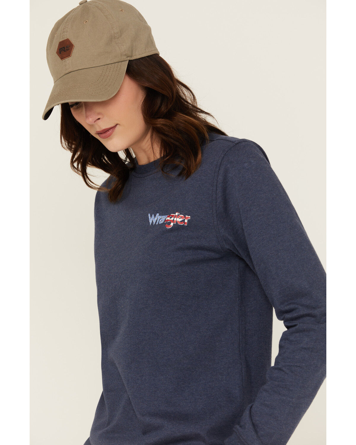 Wrangler Women's FR Americana Long Sleeve Graphic Work T-Shirt - Plus