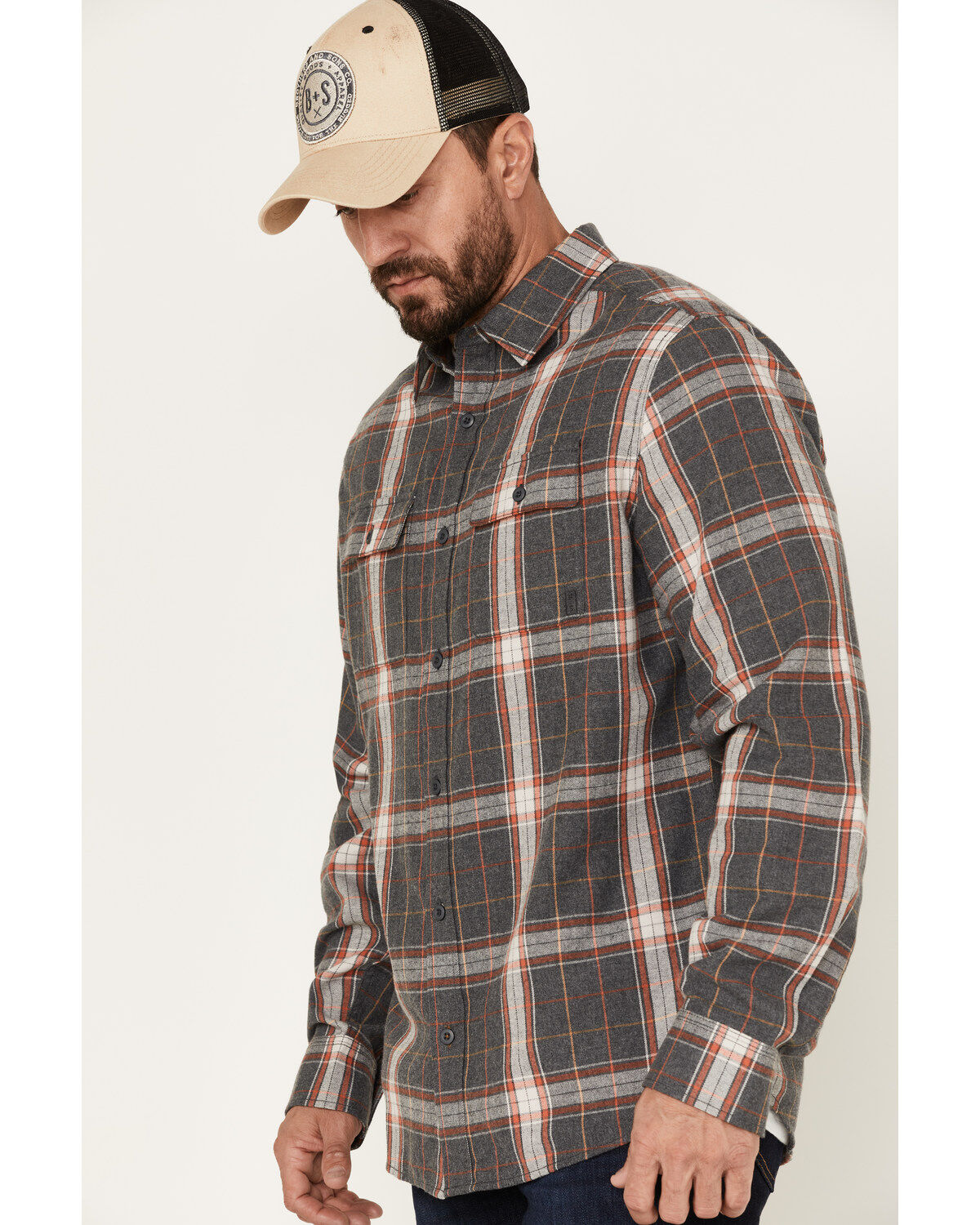 Brothers and Sons Men's Everyday Plaid Print Long Sleeve Button Down Flannel Shirt