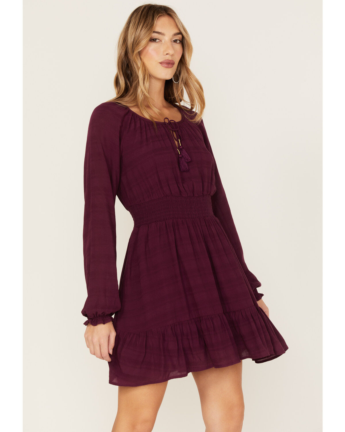 Idyllwind Women's Smock Long Sleeve Mini Dress