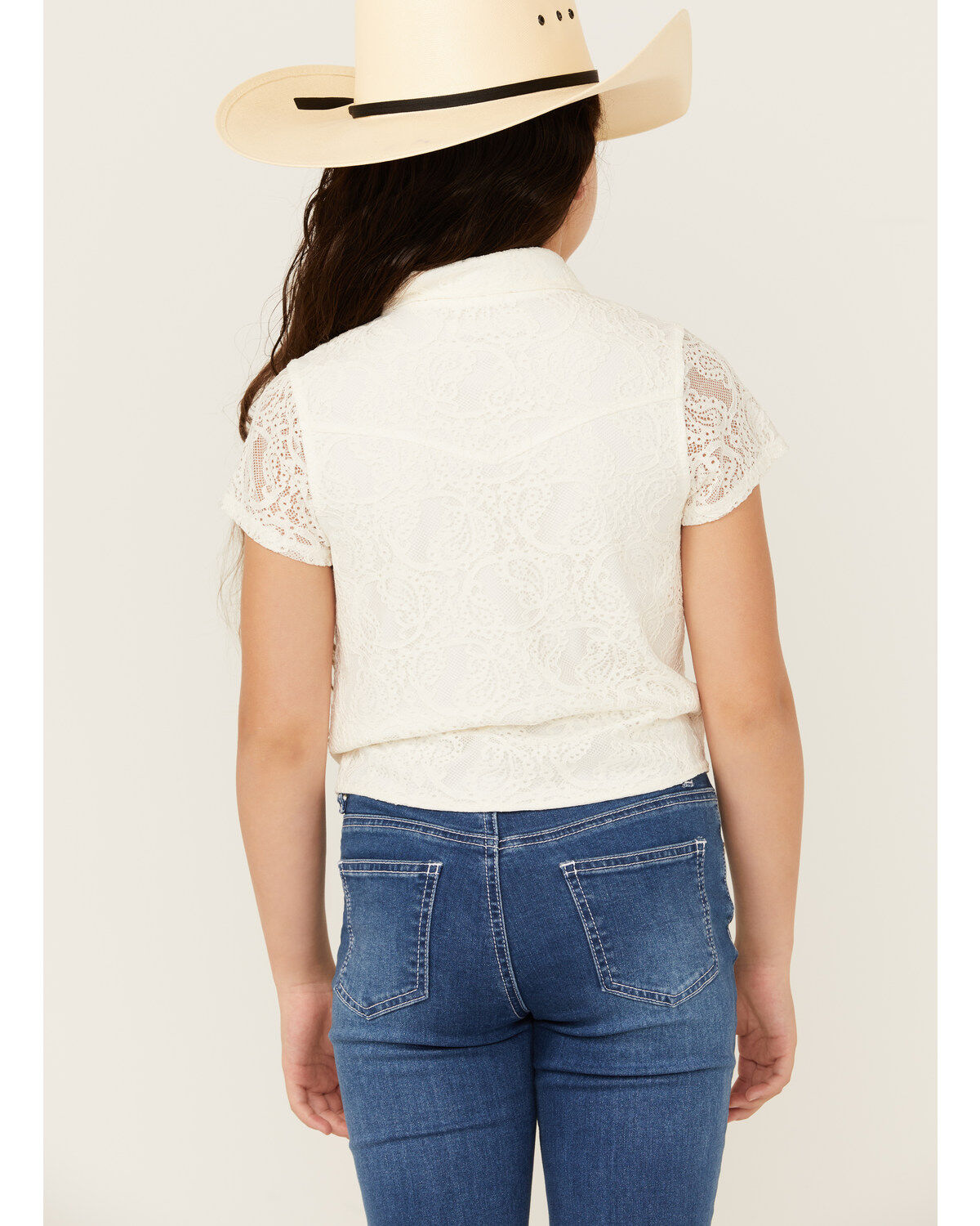 Shyanne Girls' Aspen Pearl Snap Tie-Front Short Sleeve Shirt