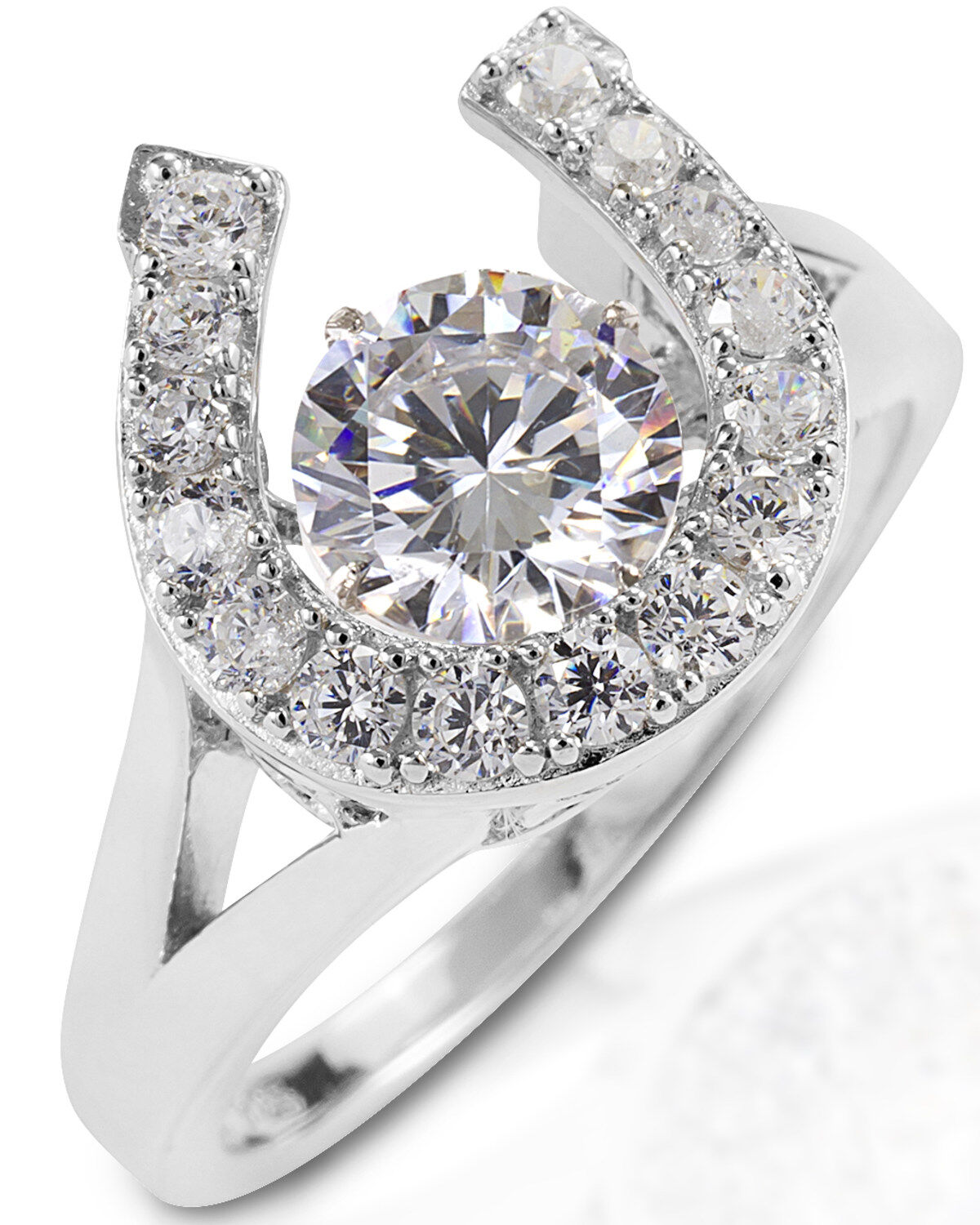 Kelly Herd Women's Dancing Stone Horseshoe Ring