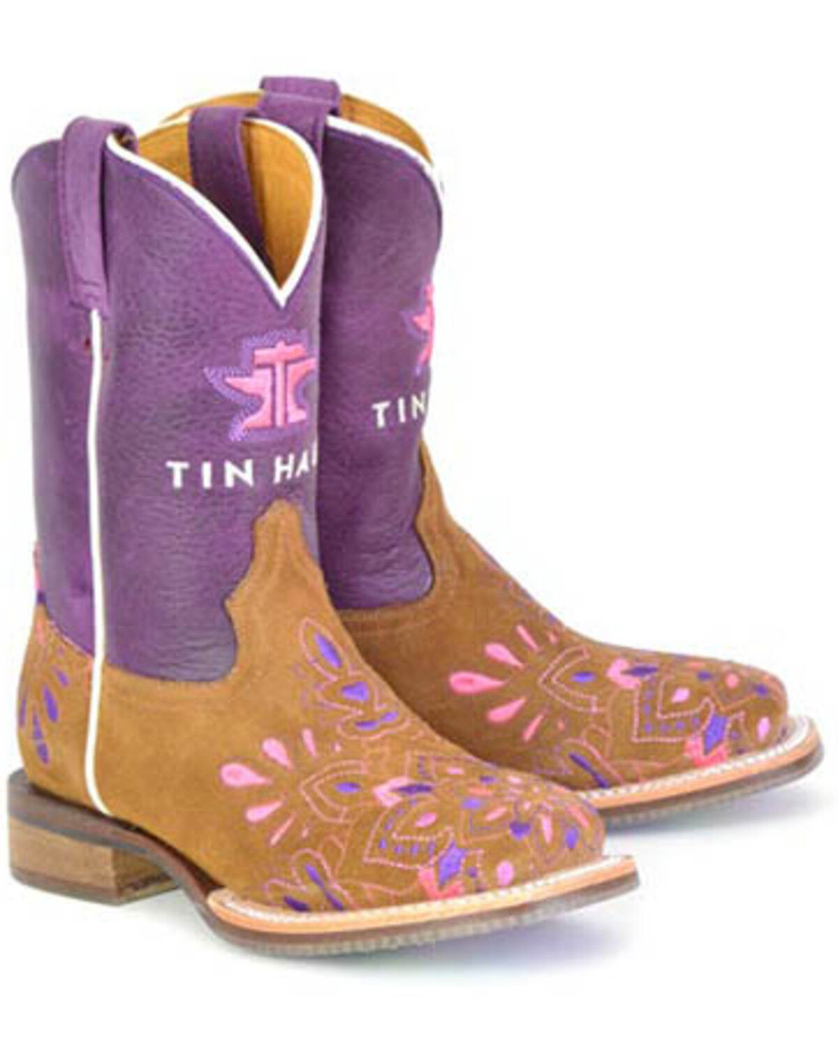 Tin Haul Girls' Mandala Western Boots - Broad Square Toe