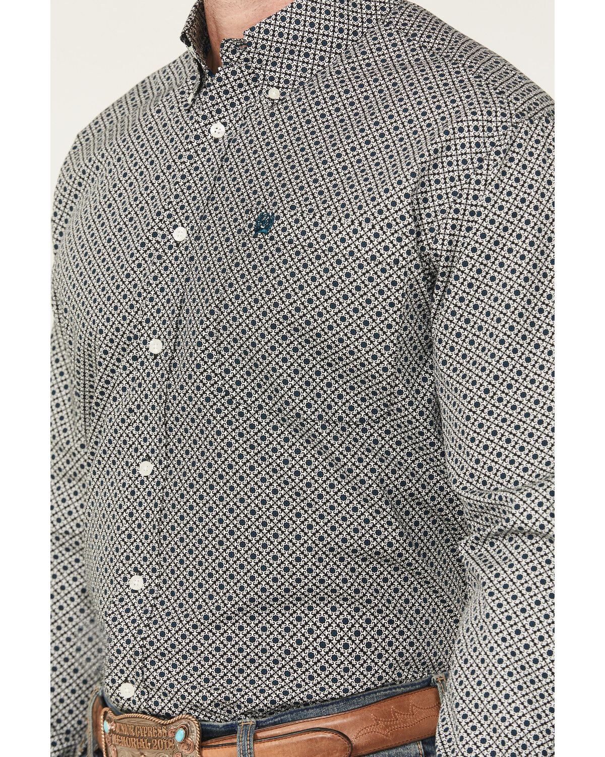 Cinch Men's Medallion Print Long Sleeve Button-Down Western Shirt