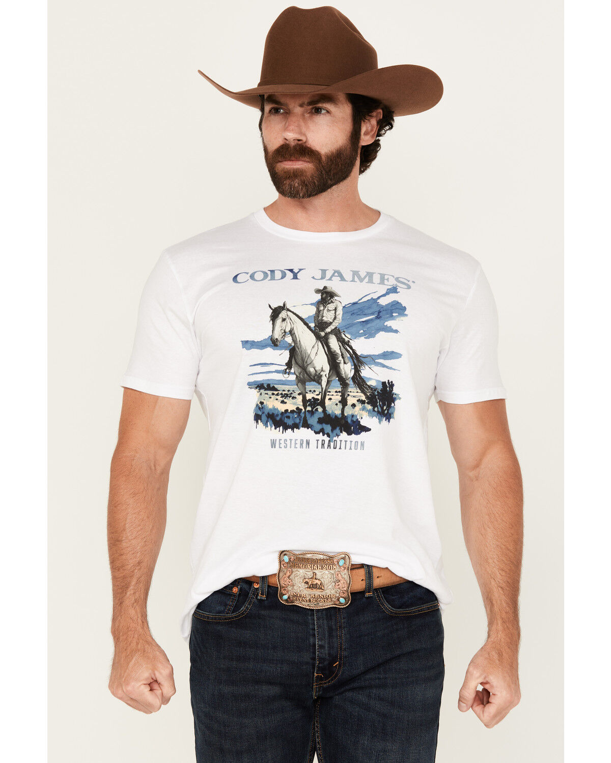 Cody James Men's Western Tradition Cowboy Short Sleeve Graphic T-Shirt