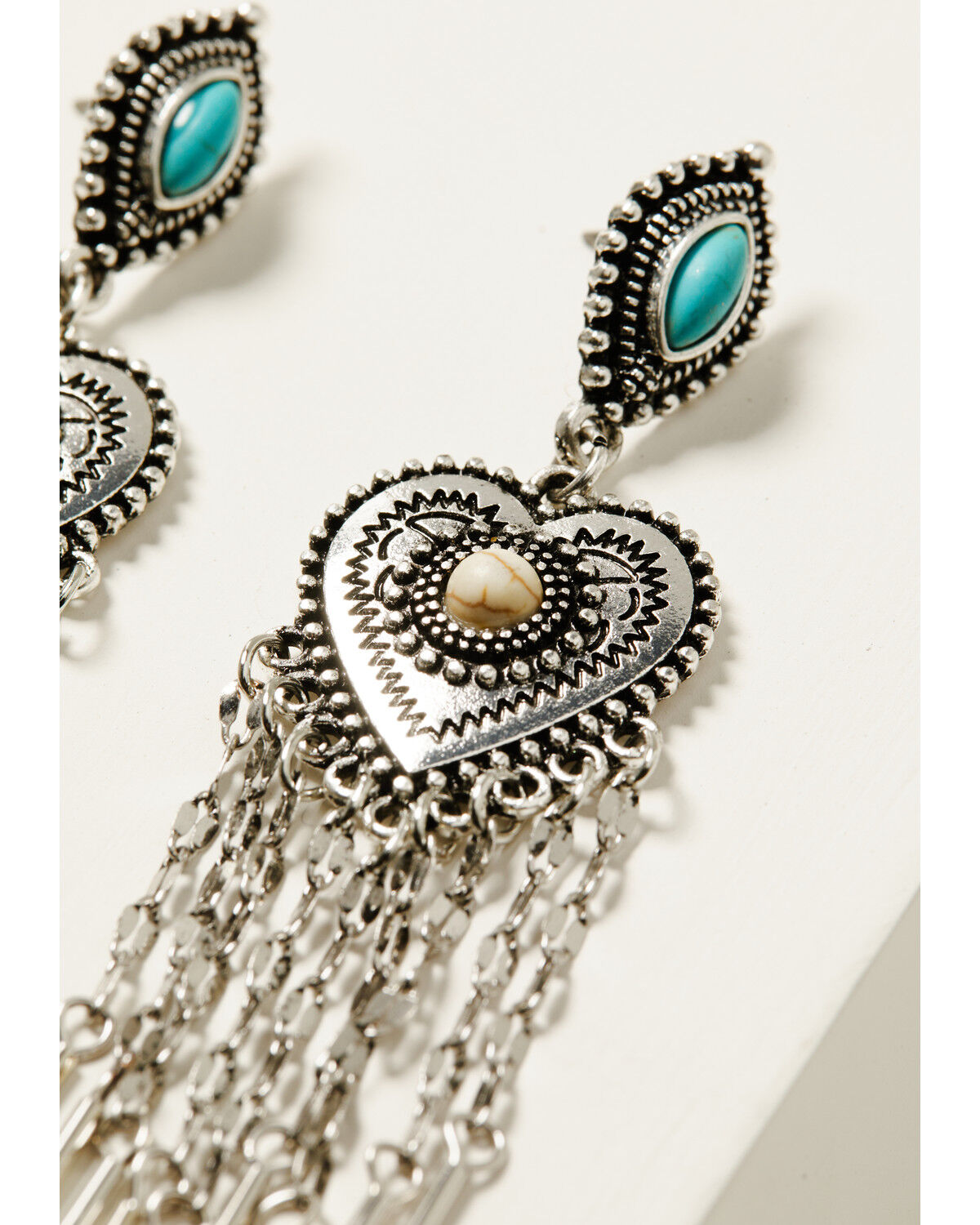Shyanne Women's Heart Fringe Earrings