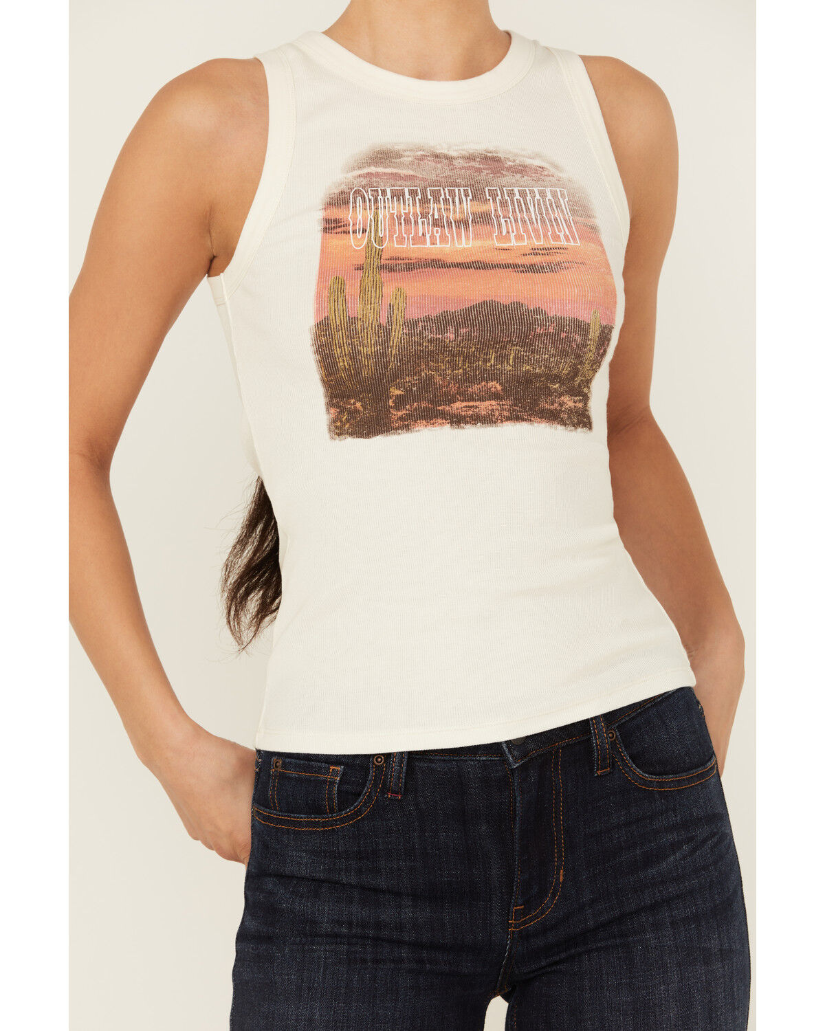 Idyllwind Women's Outlaw Livin Sleeveless Ribbed Tank Top