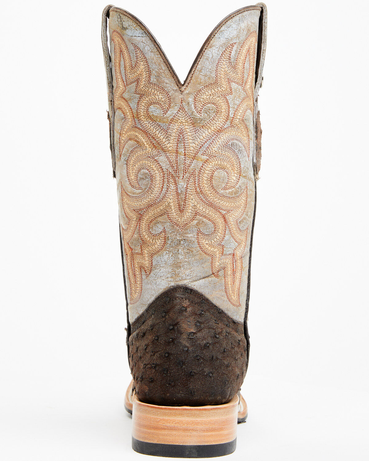 Tanner Mark Men's Exotic Full Quill Ostrich Western Boots - Broad Square Toe