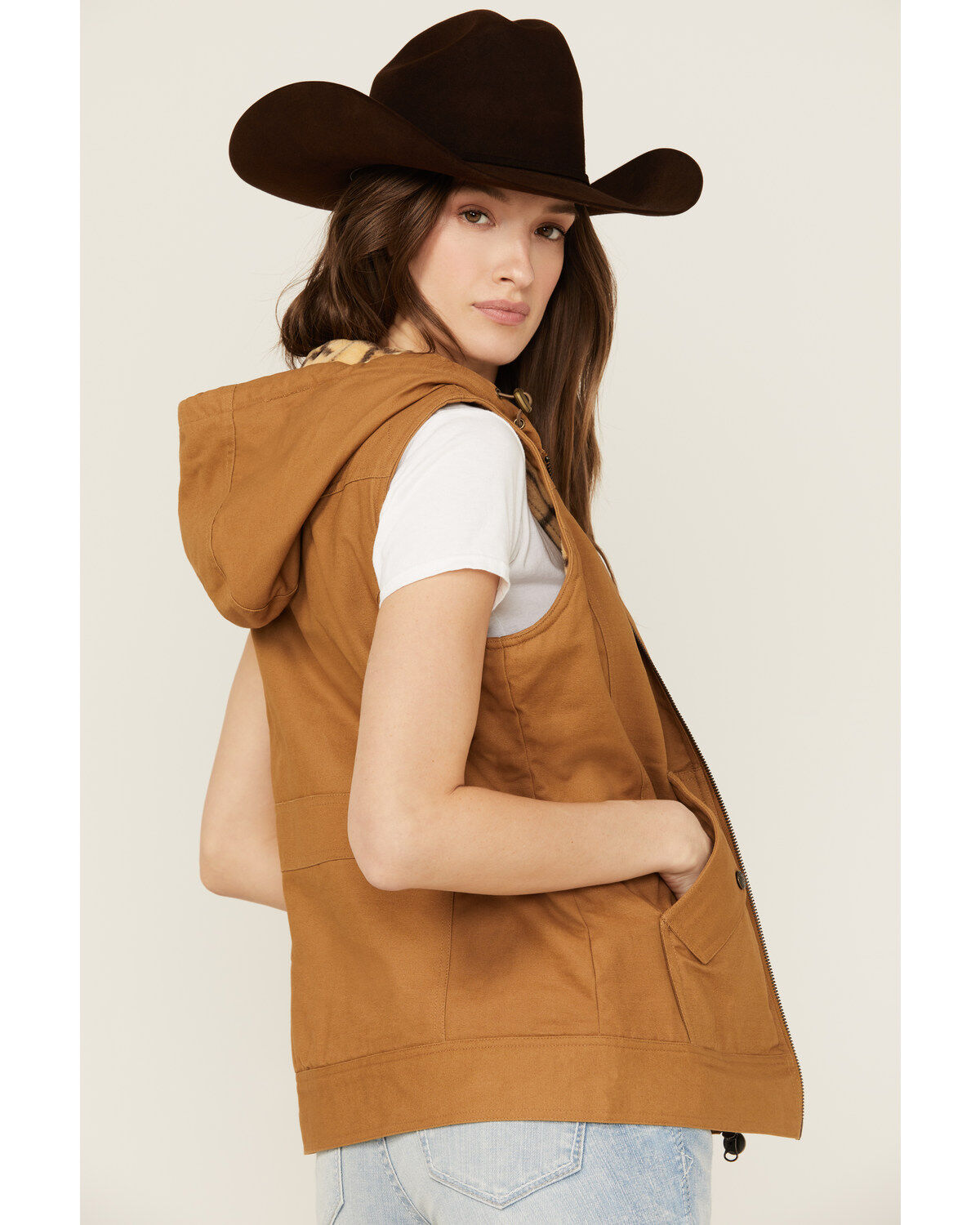 Outback Trading Co Women's Heidi Canvas Hooded Vest